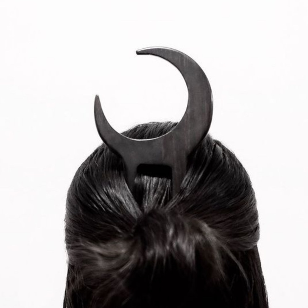 SHADES OF SILENCE blackened wood hairpin